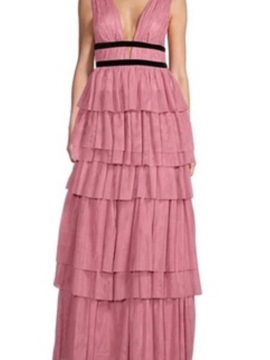 Dear Moon Dresses & Skirts - NWOT Dear Moon Dress 
Deep V-Neck Shirred Bodice To Tiered Tulle Ballgown Dress
